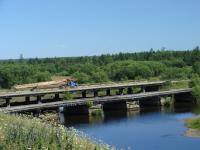 Мосты через реку Лобва в селе Лопаево, лесовоз